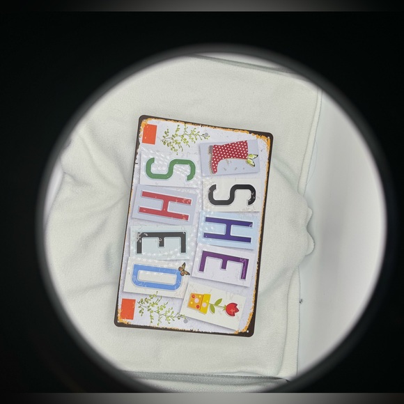 Vintage Garden And Patio-Themed Tin Signs She Sled - Picture 2 of 6